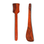 70's kitchen Wood ladle set - Appam flip + dosa flip